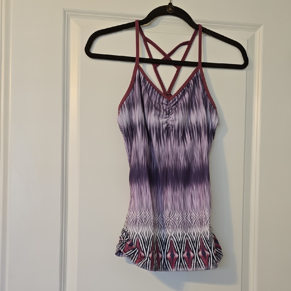 Prana Purple Patterned Camisole. Size Small EC